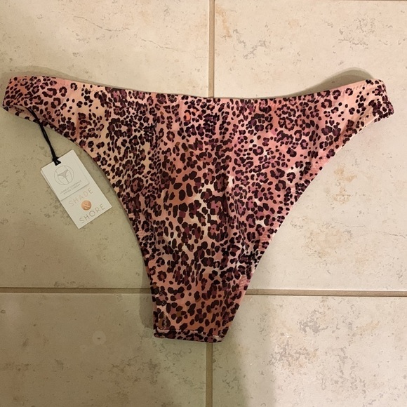 Shade & Shore Target Pink Leopard Animal Print Bikini Set - Picture 3 of 7